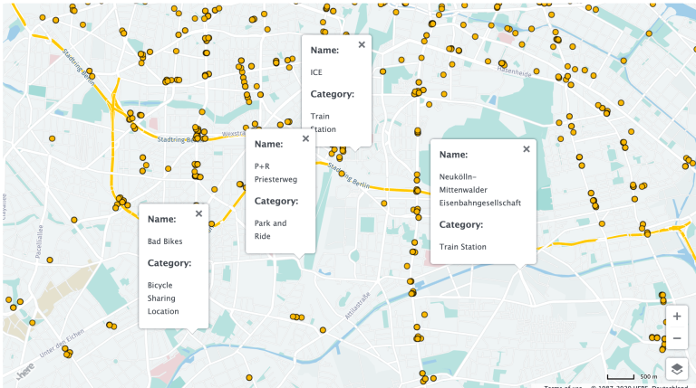 Displaying Public Transport Stations in the Entire World